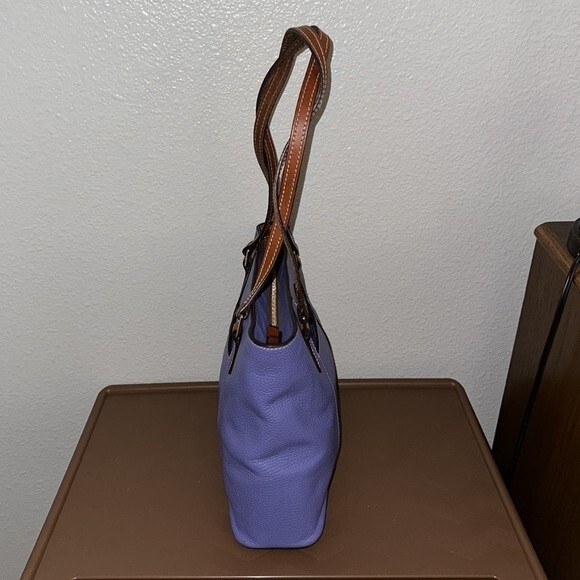 Dooney & Bourke Lexington Blue Pebbled Leather Tote Shoulder Bag - Picture 9 of 16